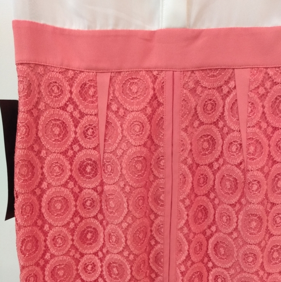 NWT Bebe Circle Lace Skirt Button-Up Dress - Picture 3 of 4